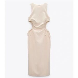 Zara Ruched Cutout Midi dress